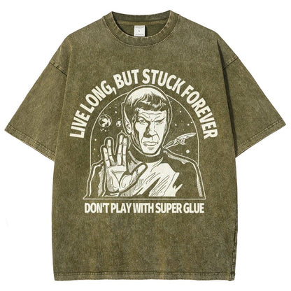 Live long, but trapped forever Vintage Distressed T-shirt