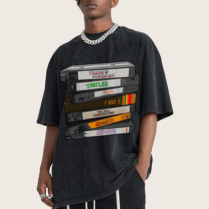 Nostalgic VHS - Action Edition Vintage Distressed T-shirt