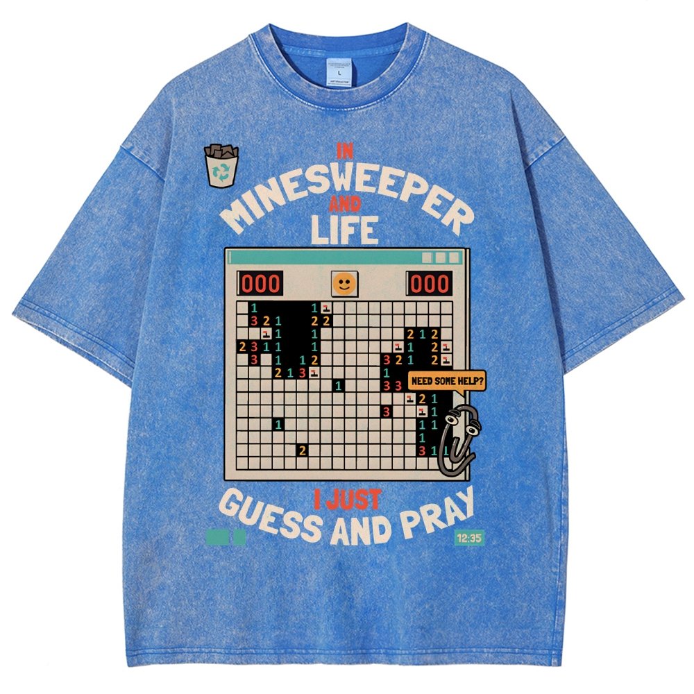 The Minesweeper Philosophy Vintage Distressed T-shirt