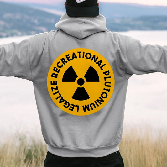 Legalize Recreational Plutonium Printed Back Unisex Cotton Hoodie