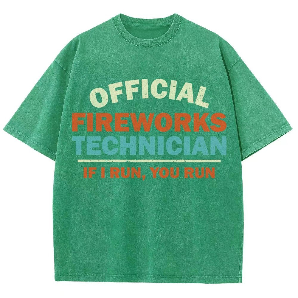 Official Fireworks Technician Vintage Distressed T-shirt