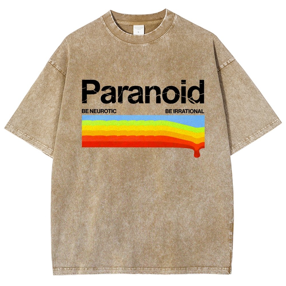 Paranoid Be Irrational Be Neurotic Vintage Distressed T-shirt