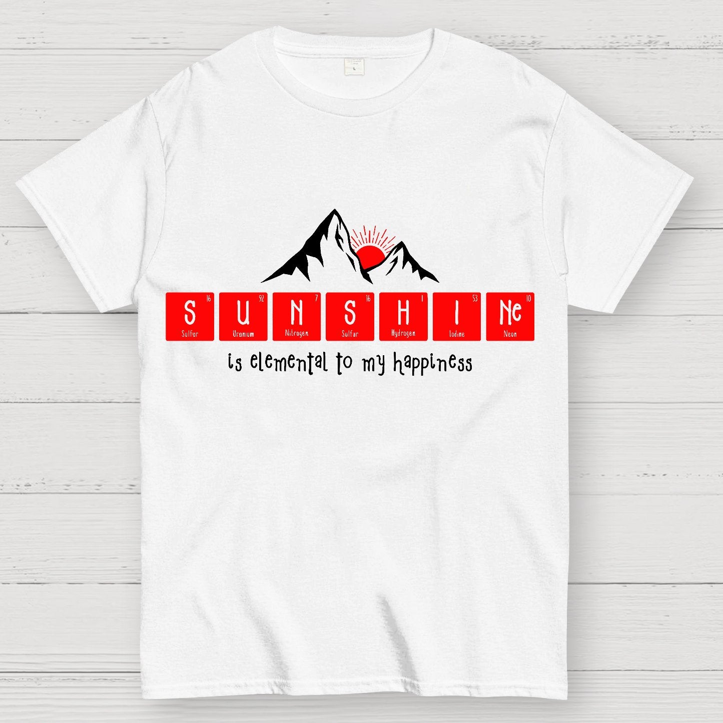 Sunshine Equals Happiness Geek T-Shirt