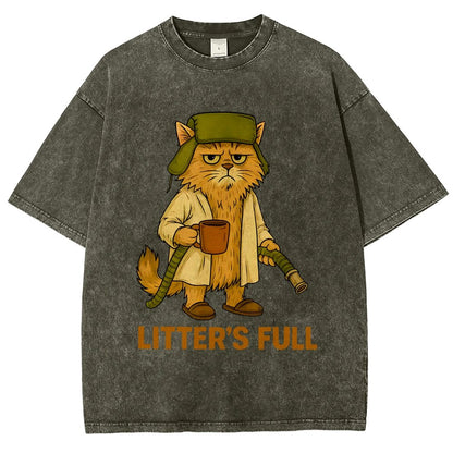 Litter’s Full Cat Vintage Distressed T-shirt