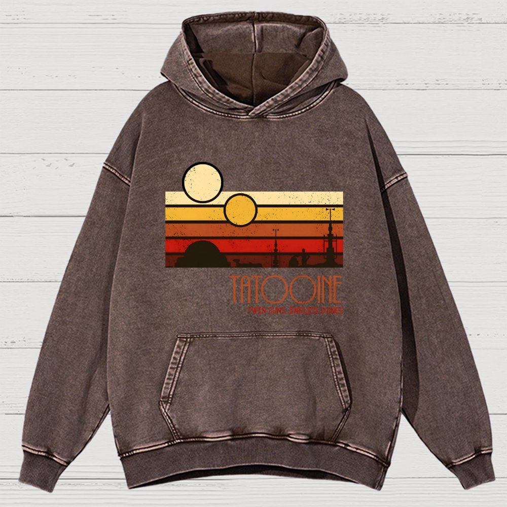 Dual Suns Vast Dunes Vintage Distressed Hoodie