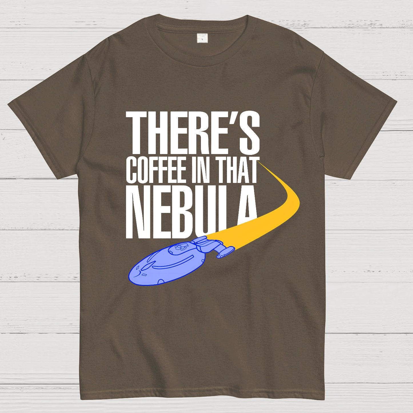 Coffee In That Nebula By Kwamster Geek T-Shirt