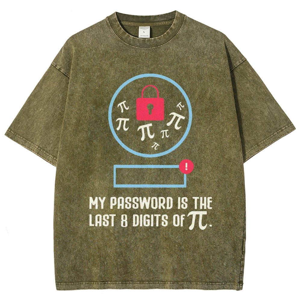 My Password the last digits Pi Day Vintage Distressed T-shirt