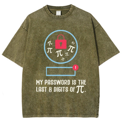 My Password the last digits Pi Day Vintage Distressed T-shirt