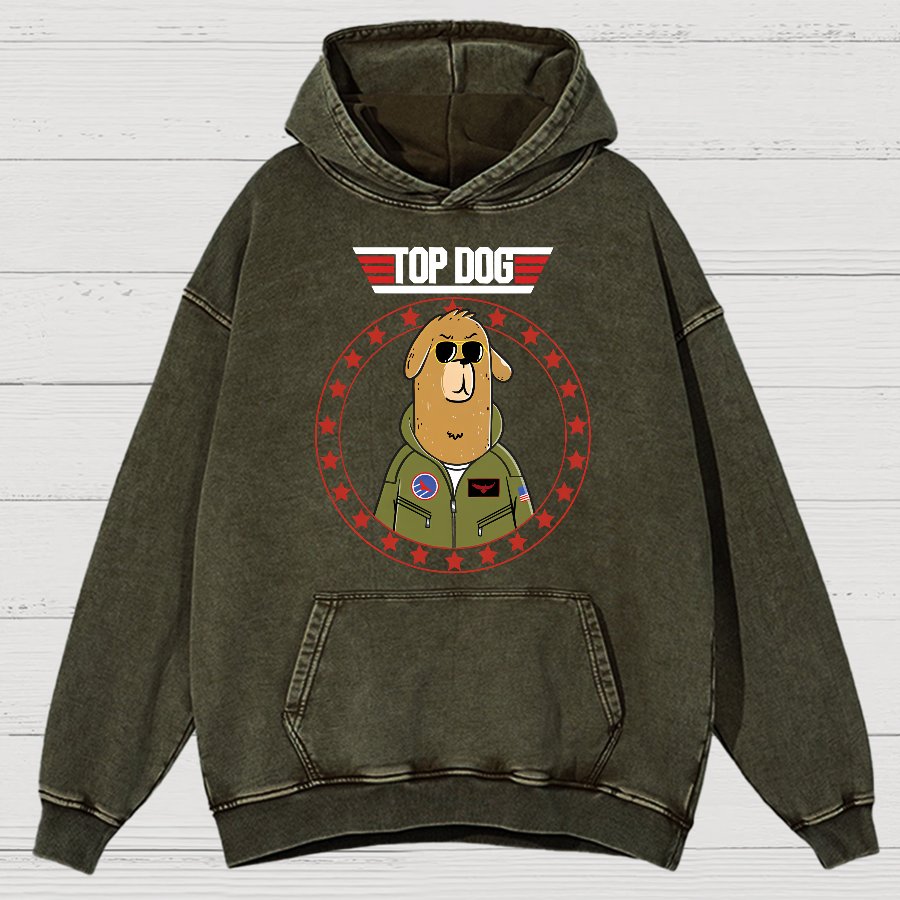 Top Dog!Vintage Distressed Hoodie