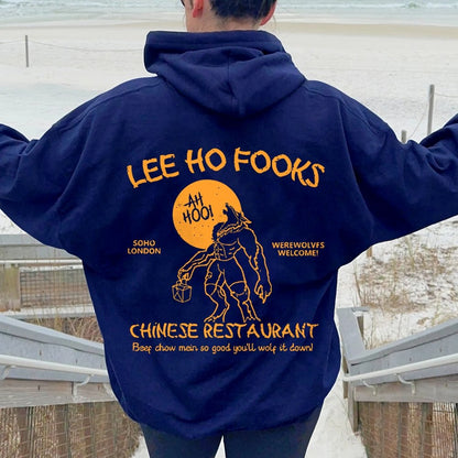 Lee Ho Fooks Chinese Restaurant Printed Back Unisex Cotton Hoodie