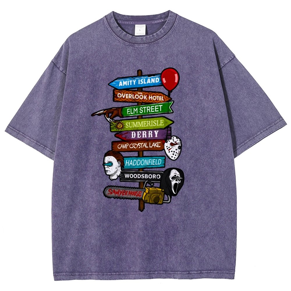 Horrible Road Signs Vintage Distressed T-shirt
