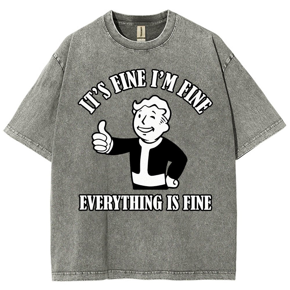 Its Fine Im Fine Everything Is Fine Vintage Distressed T-shirt