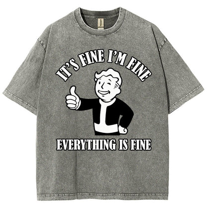 Its Fine Im Fine Everything Is Fine Vintage Distressed T-shirt