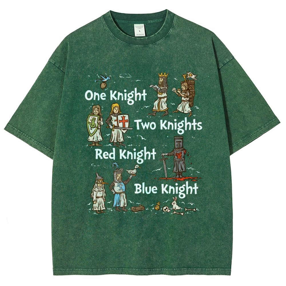 Red Knight Blue Knight Vintage Distressed T-shirt