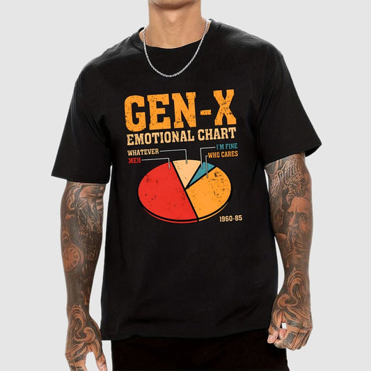 Gen-X Emotional Chart Geek T-Shirt