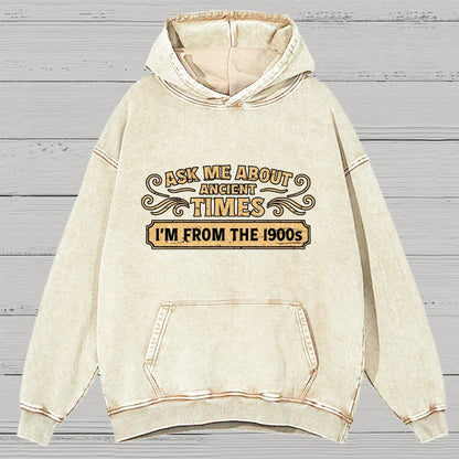 Ask Me About Ancient Times Vintage Distressed Hoodie