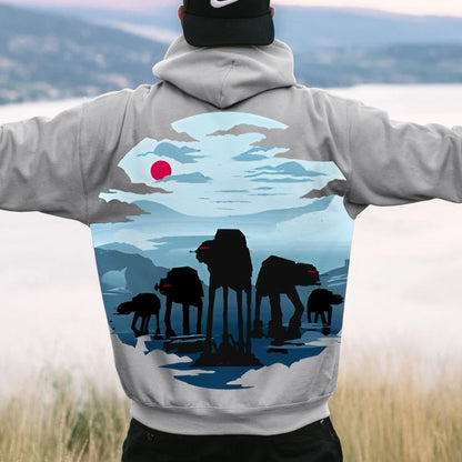 Assault Squad Printed Back Cotton Hoodie