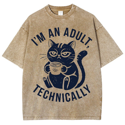 I'm An Adult Technically Vintage Distressed T-shirt