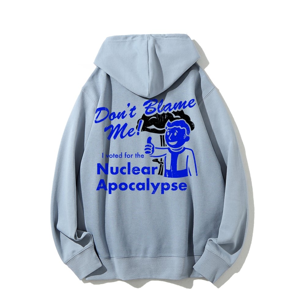 I Voted for the Apocalypse Printed Back Unisex Cotton Hoodie