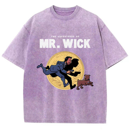 The Adventures of Mr. Wick Vintage Distressed T-shirt