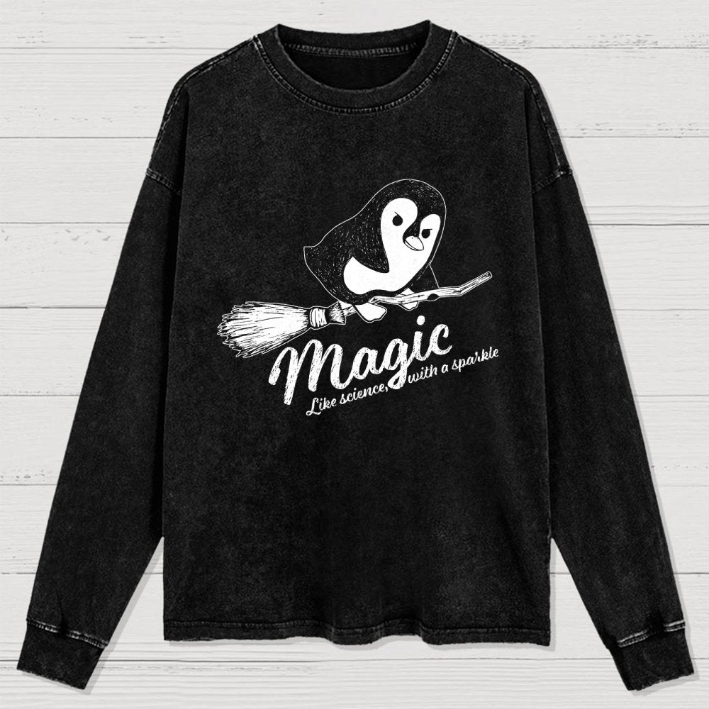 Science With Sparkle Washed Long Sleeve Tee