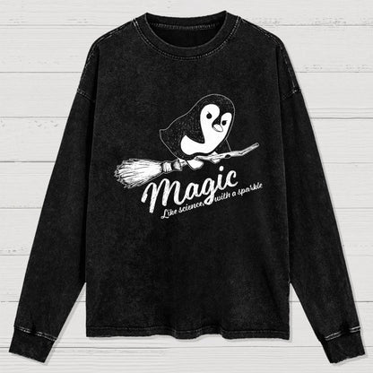 Science With Sparkle Washed Long Sleeve Tee