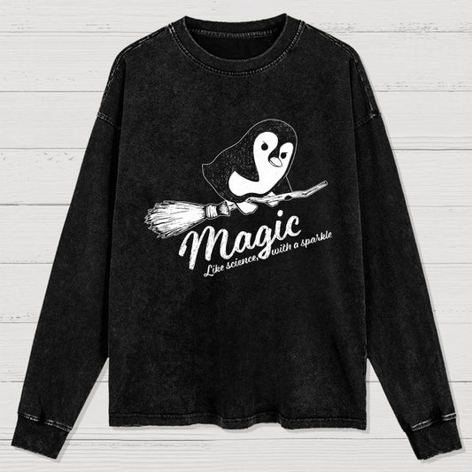 Science With Sparkle Washed Long Sleeve Tee