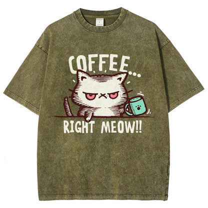 CATffeine Vintage Distressed T-shirt