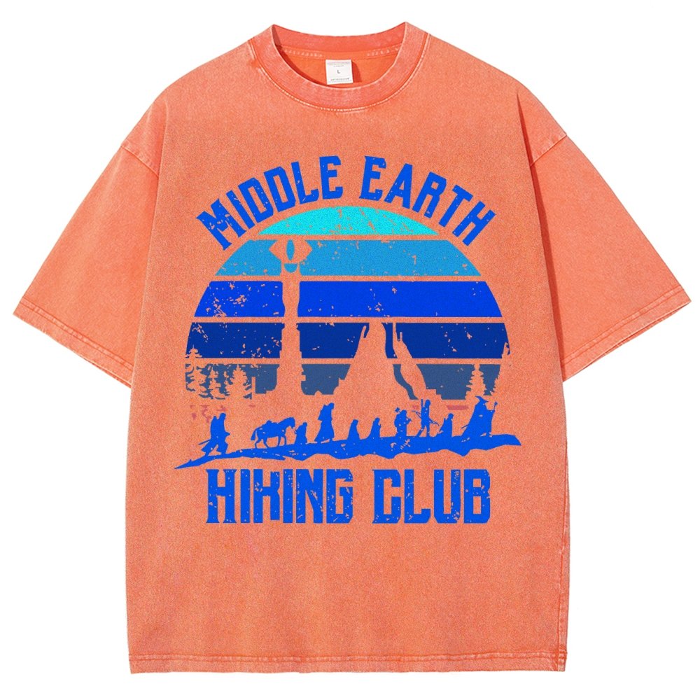Middle Earth Hiking Club Vintage Distressed T-shirt