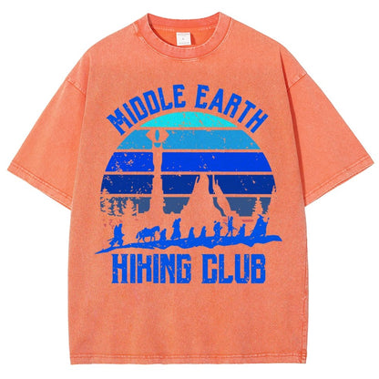 Middle Earth Hiking Club Vintage Distressed T-shirt
