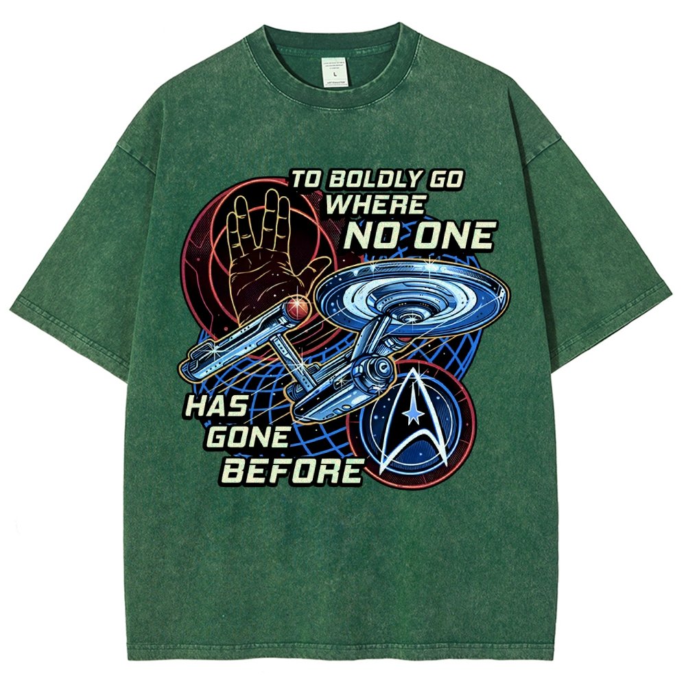 To Boldly Go Where Few Have Gone Before Vintage Distressed T-shirt