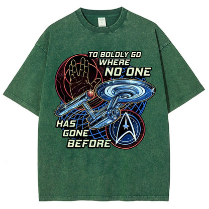 To Boldly Go Where Few Have Gone Before Vintage Distressed T-shirt