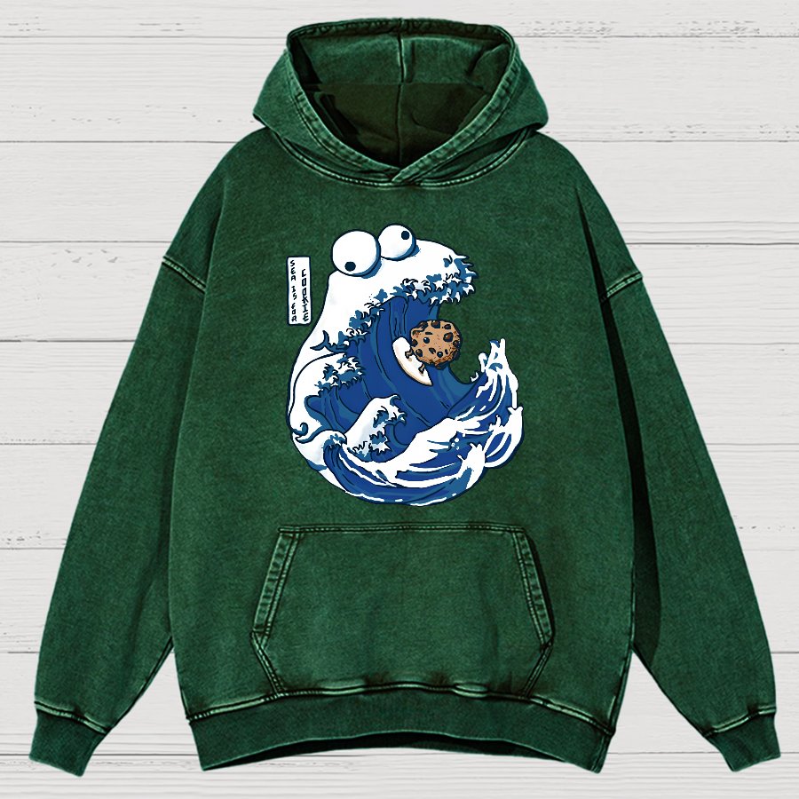 Sea Is For Cookie Vintage Distressed Hoodie