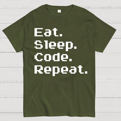 Eat Sleep Code Repeat Geek T-Shirt