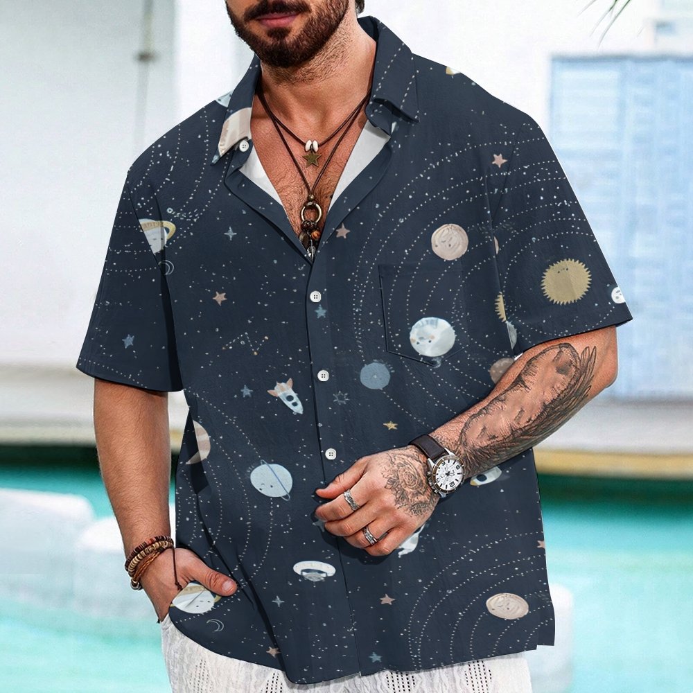 Space Planet Series Geek Hawaiian Shirt