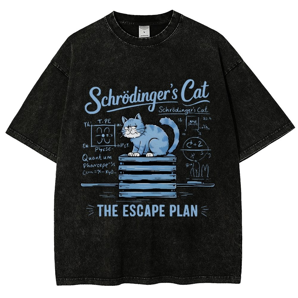Schrödinger's Cat Of The Escape Plan Science Vintage Distressed T-shirt