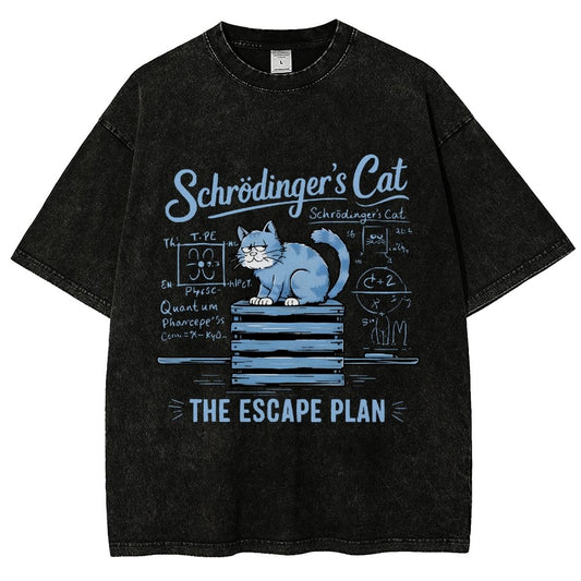 Schrödinger's Cat Of The Escape Plan Science Vintage Distressed T-shirt