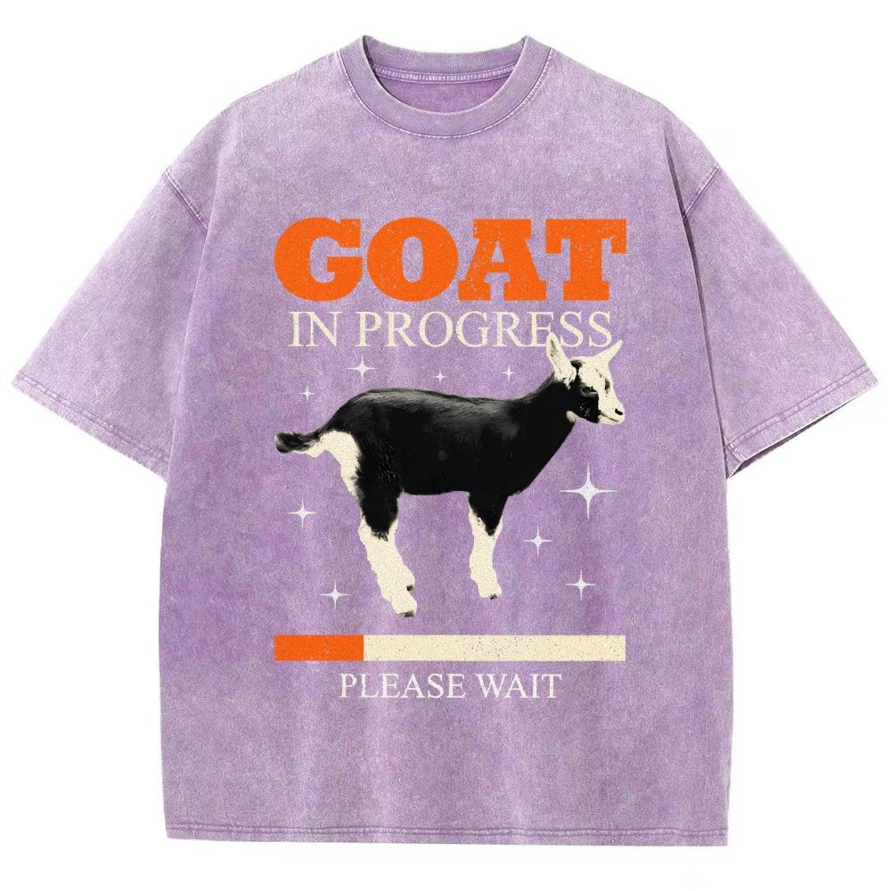 Goat In Progress Vintage Distressed T-shirt