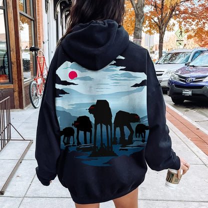 Assault Squad Printed Back Cotton Hoodie