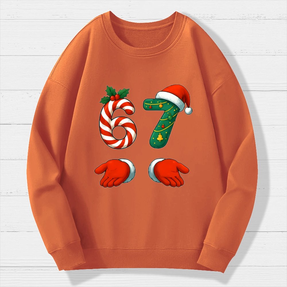 67 Christmas Geek Cotton Sweatshirt