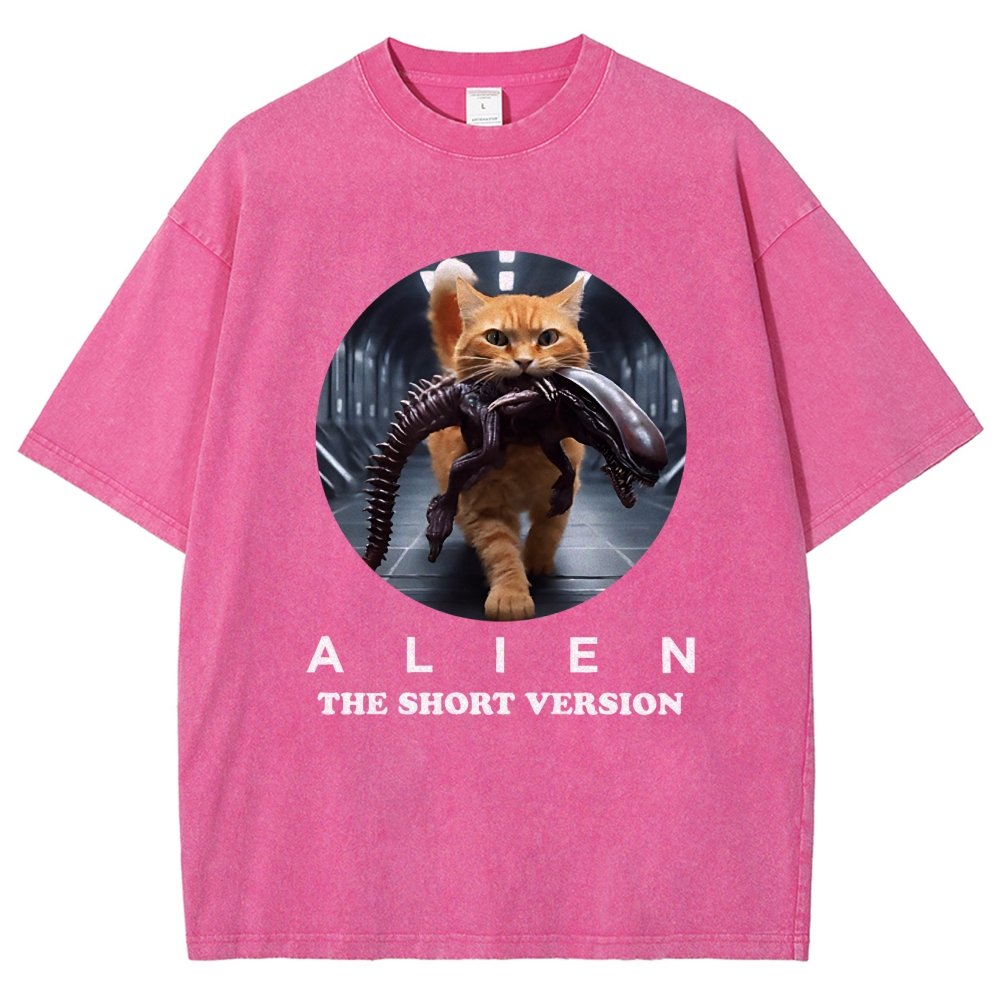 Mysterious Creature Short Version Vintage Distressed T-shirt