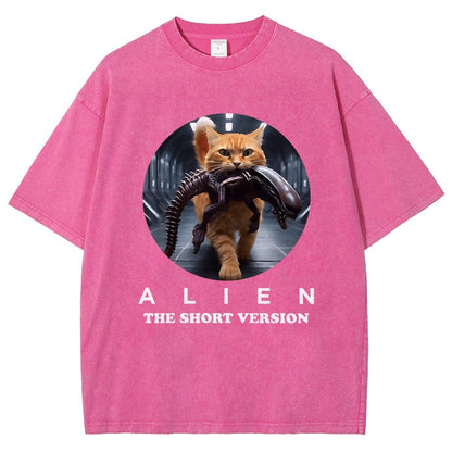 Mysterious Creature Short Version Vintage Distressed T-shirt