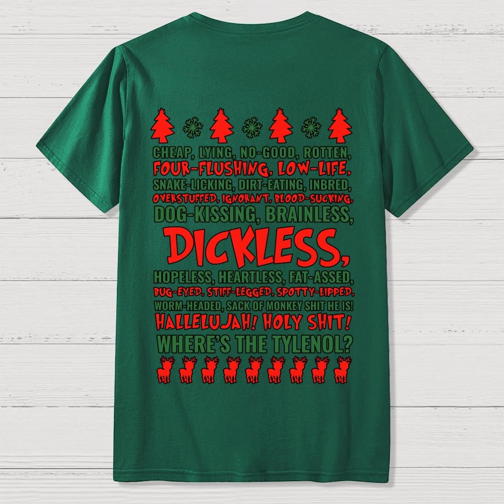 Holiday Family Christmas Front And Back Printing Geek T-Shirt