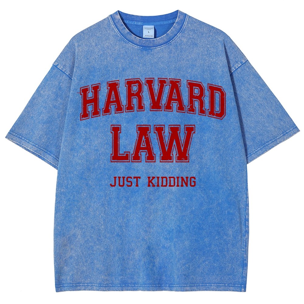 Harvard Law (Just Kidding)  Vintage Distressed T-shirt