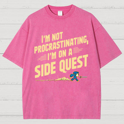 I'm Not Procrastinating, I'm on a Side Quest Vintage Distressed T-shirt