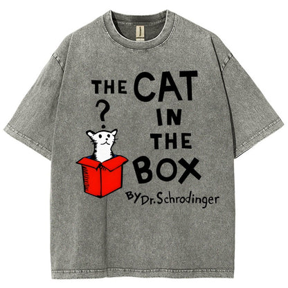 The Cat in the Box Vintage Distressed T-shirt
