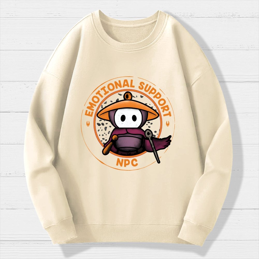 Emotional Support NPC Geek Cotton Sweatshirt