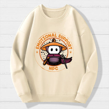Emotional Support NPC Geek Cotton Sweatshirt