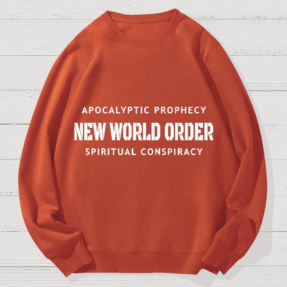 New World Order Spiritual Conspiracy Geek Cotton Sweatshirt