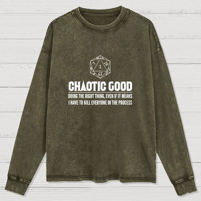Adventure RPG Dice Fantasy Geschenk Washed Long Sleeve Tee